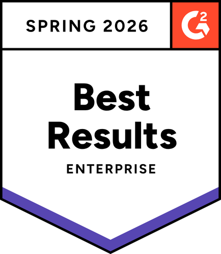 Best Results - Enterprise - Spring 2026 - G2 badge