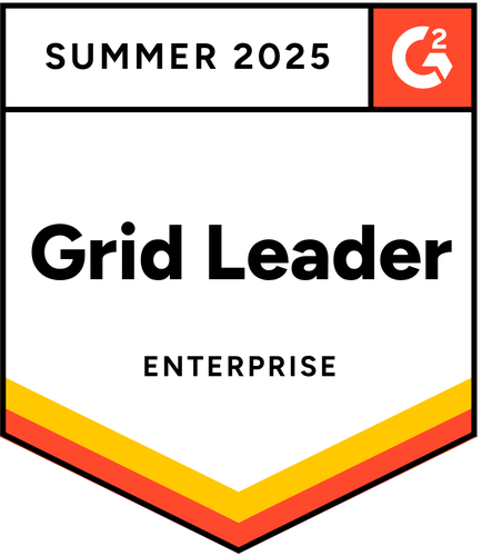 Enterprise leader - Summer 2025 - G2 badge
