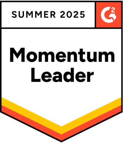 Momentum leader - Summer 2025 - G2 badge