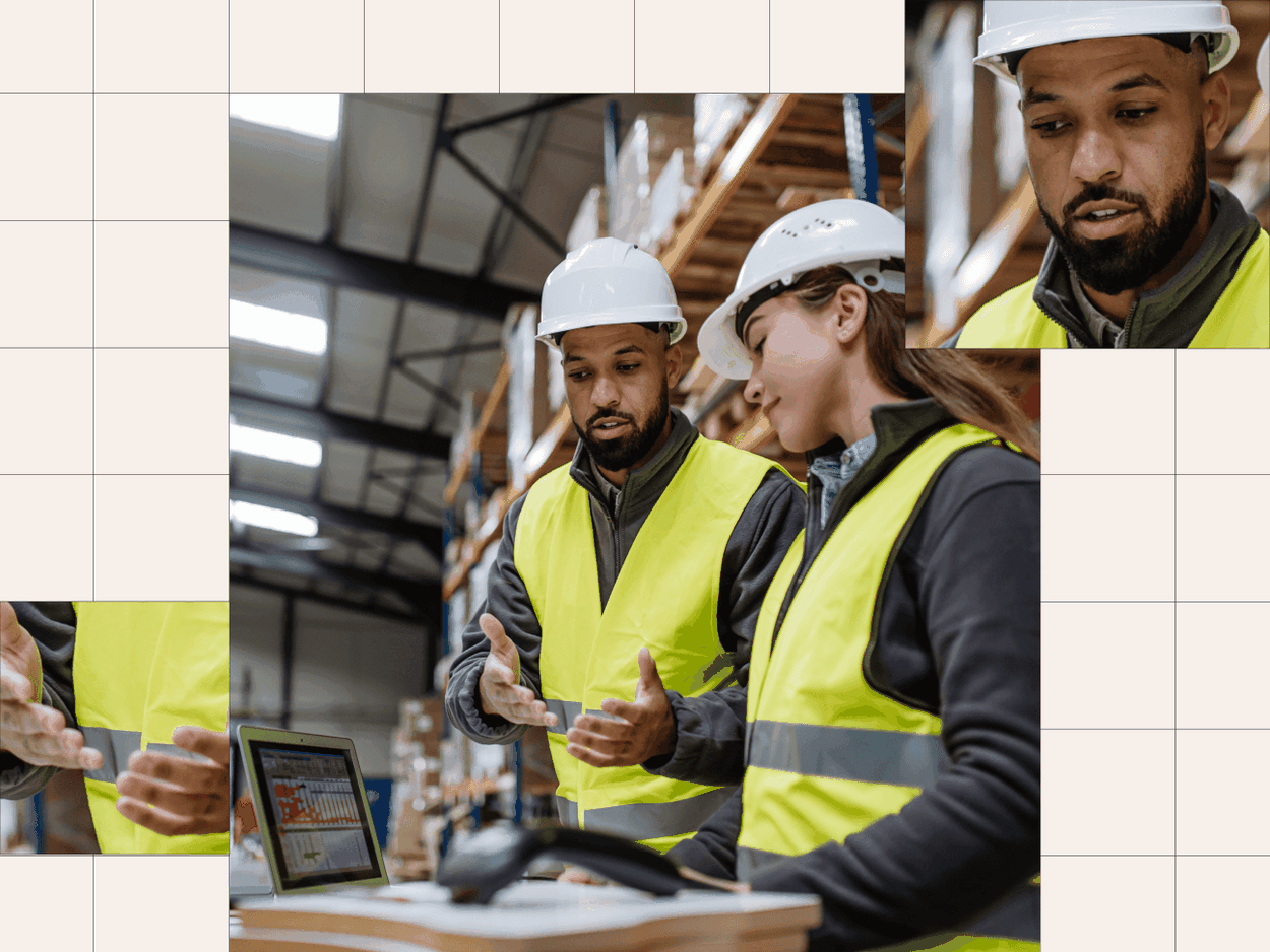 employees in yellow vests in a warehouse